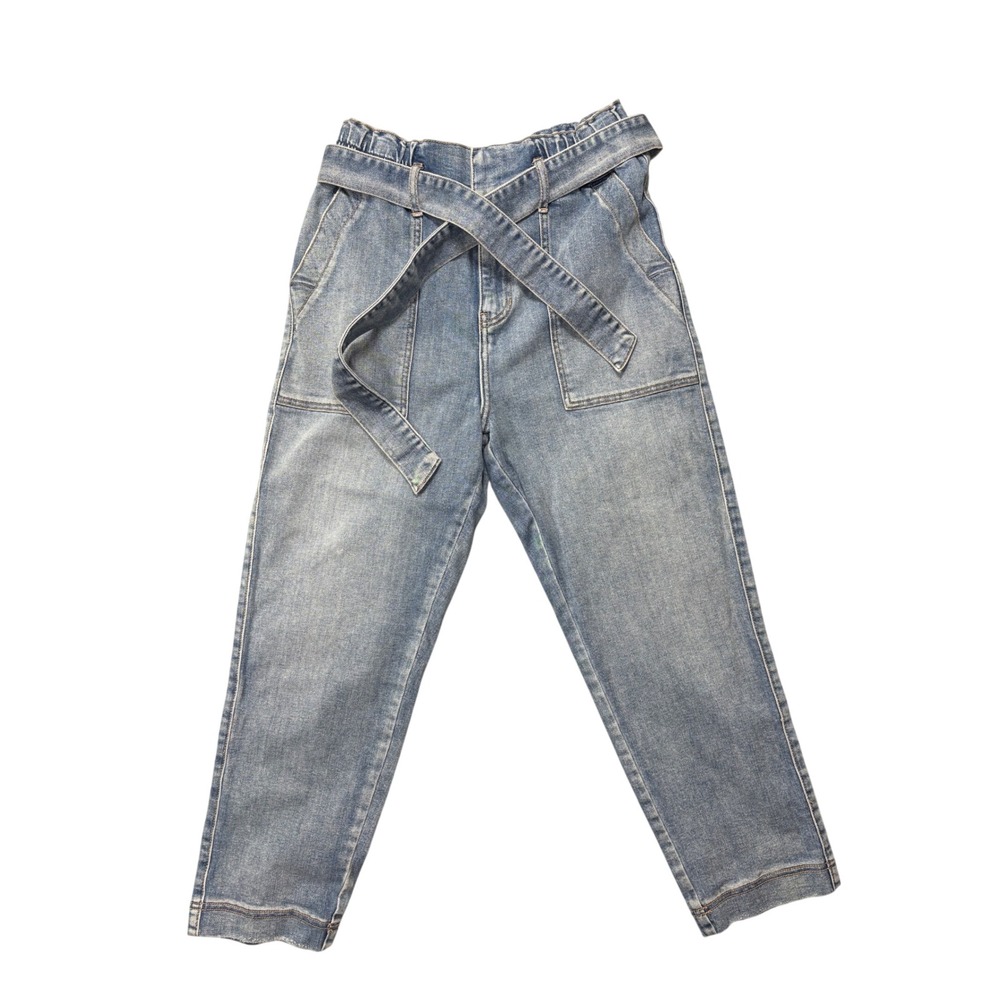 JAG Jeans Product Type 4/27 Utility Paper Bag Crop Blue Belted High Rise Utility